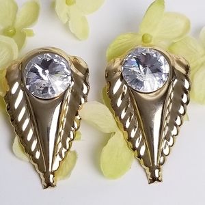 2" Vintage crystal Earrings